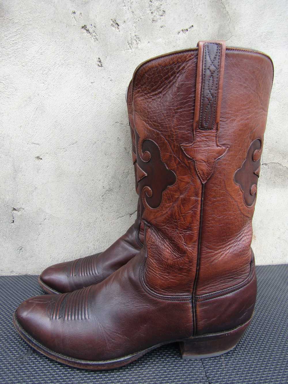 Lucchese Vintage Lucchese Classics Brown inlay Co… - image 5