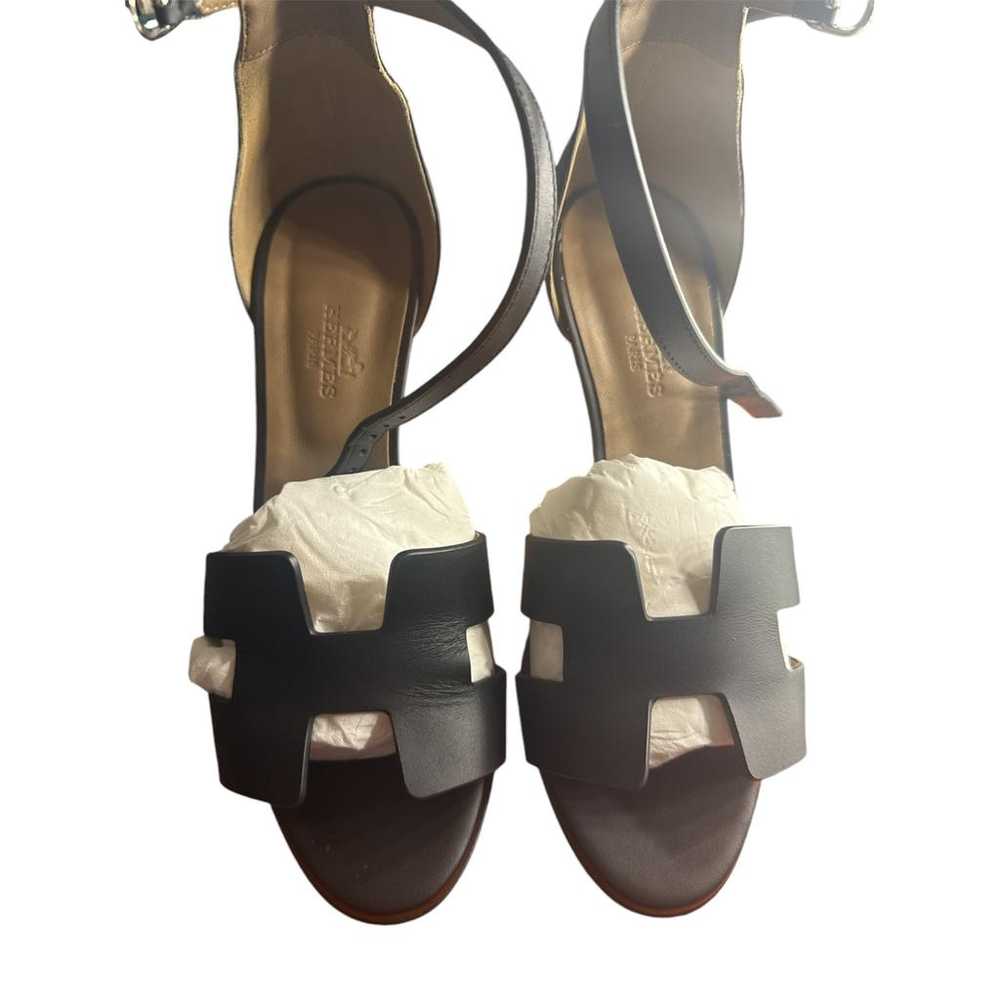 Hermès Legend leather sandal - image 2