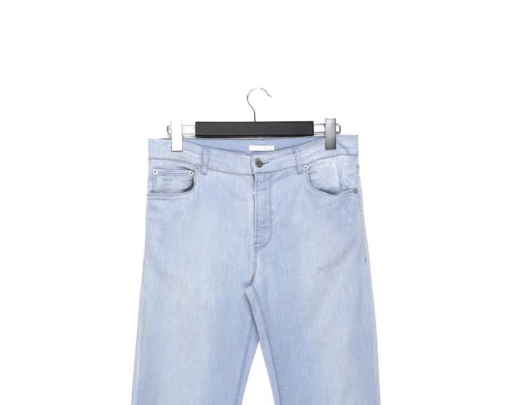 Prada Prada 2009 Tab Logo Light Blue Skinny Fit D… - image 2