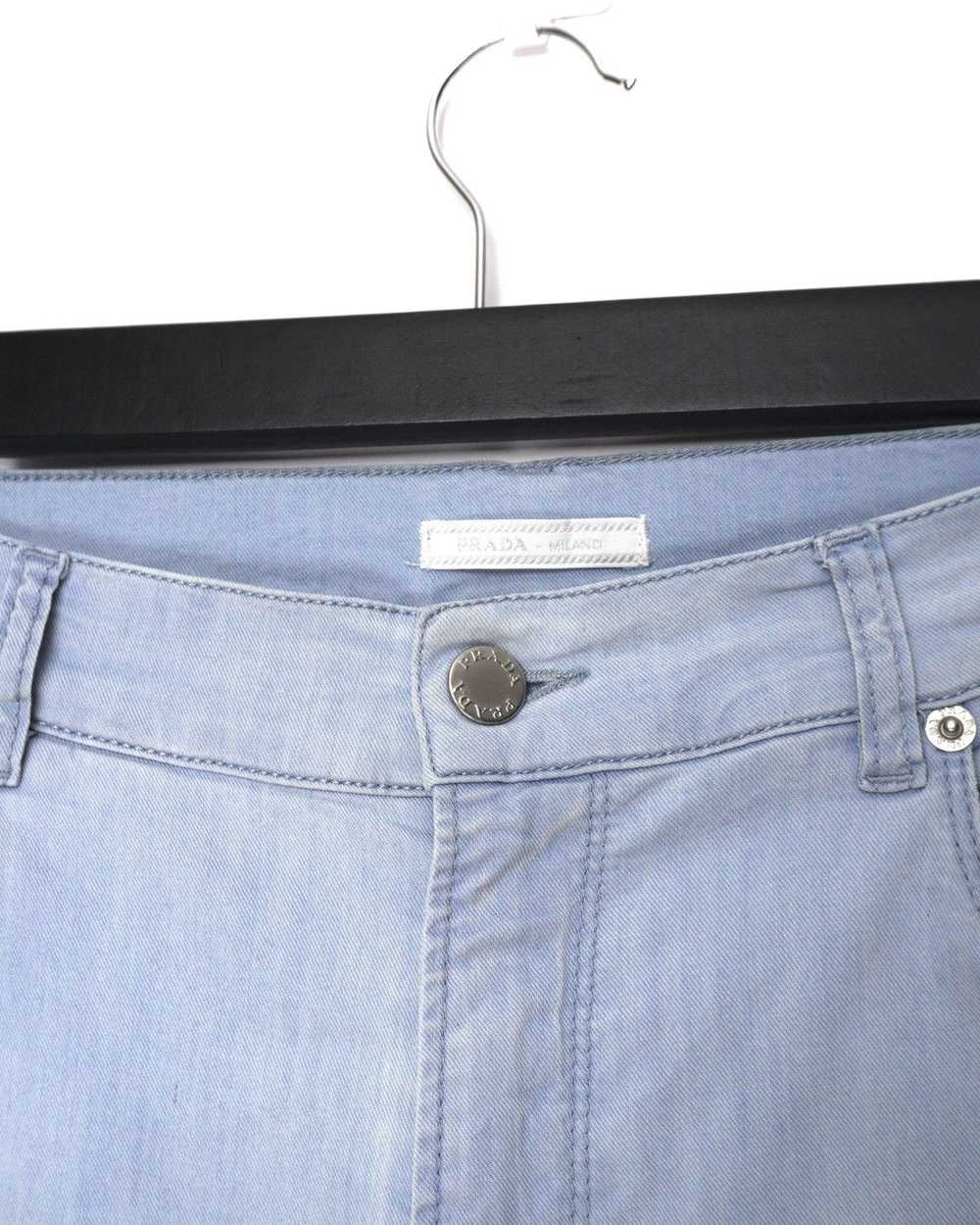 Prada Prada 2009 Tab Logo Light Blue Skinny Fit D… - image 3