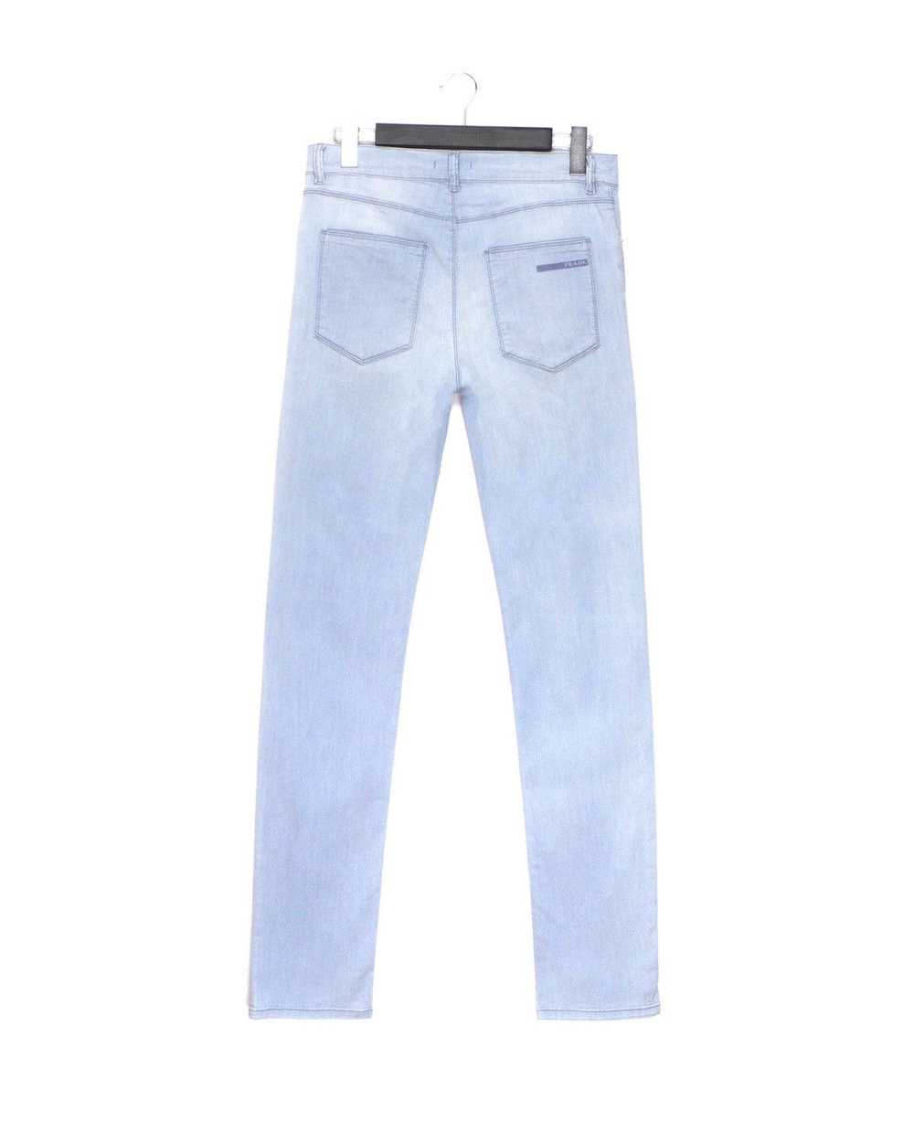 Prada Prada 2009 Tab Logo Light Blue Skinny Fit D… - image 5