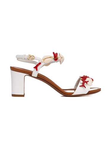 Dolce & Gabbana o1s22i1n1024 Nappa Sandals in Whi… - image 1