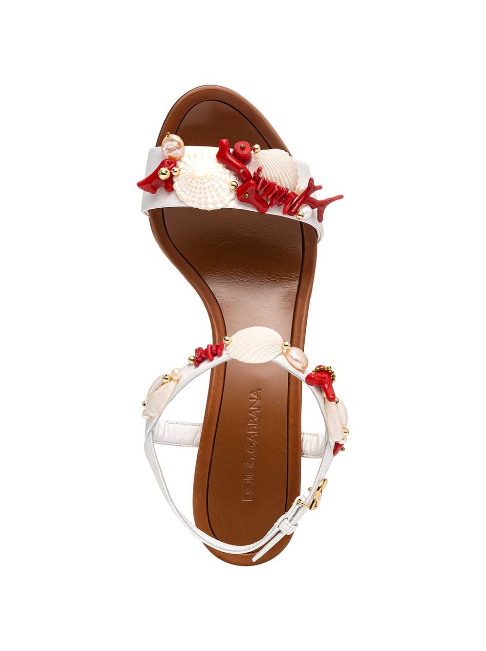 Dolce & Gabbana o1s22i1n1024 Nappa Sandals in Whi… - image 4