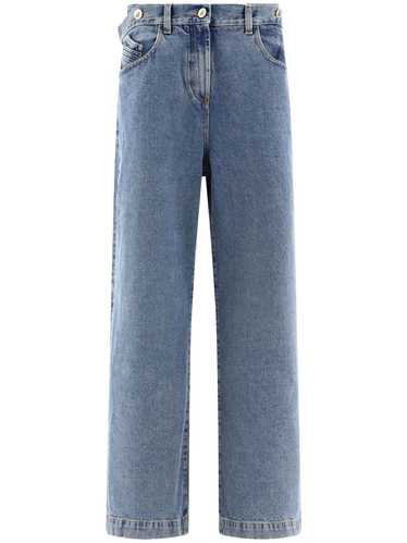 The Attico o1s22i1n1024 Layered Baggy Jeans in De… - image 1