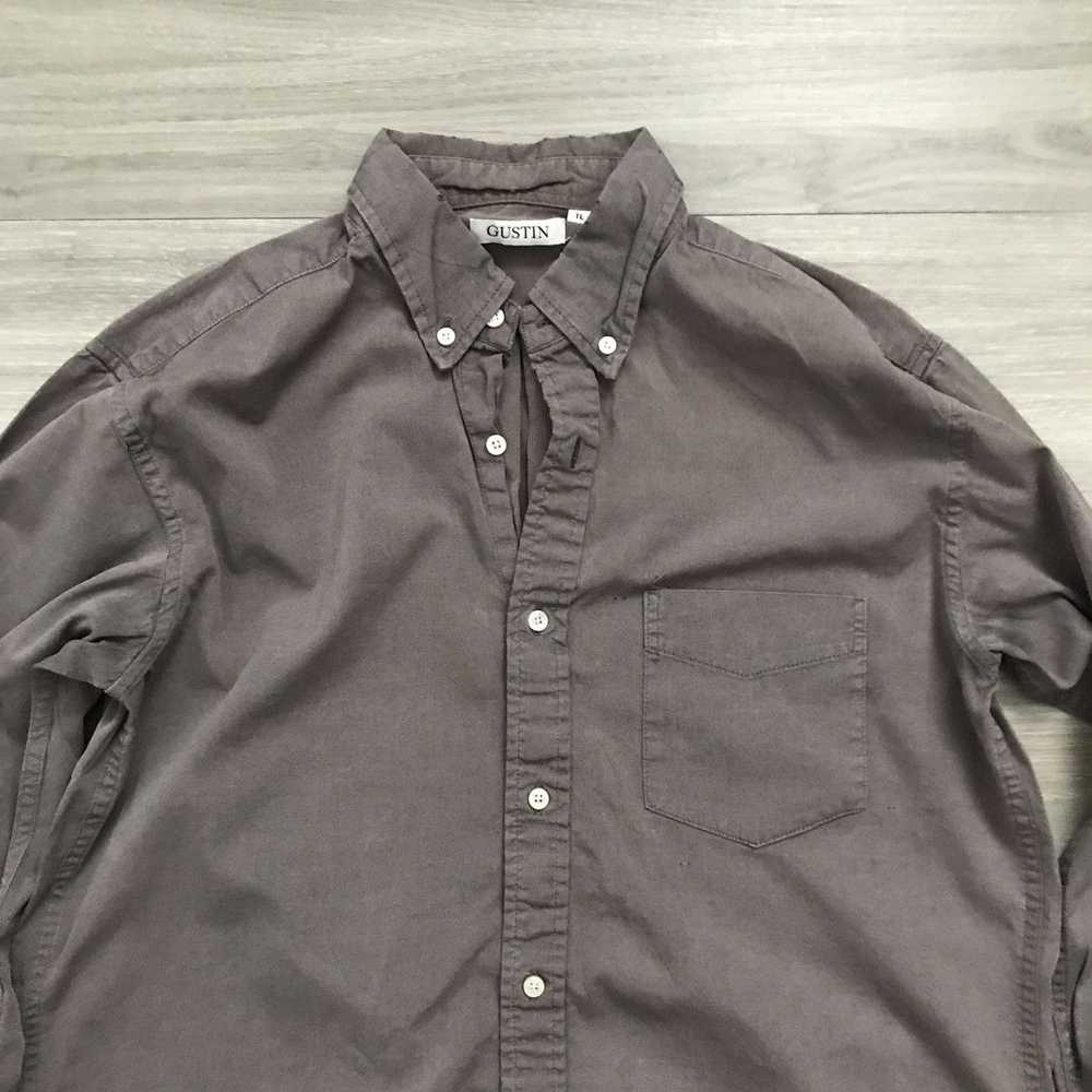 Gustin Gustin Shirt Gray Button Down Long Sleeve - image 2