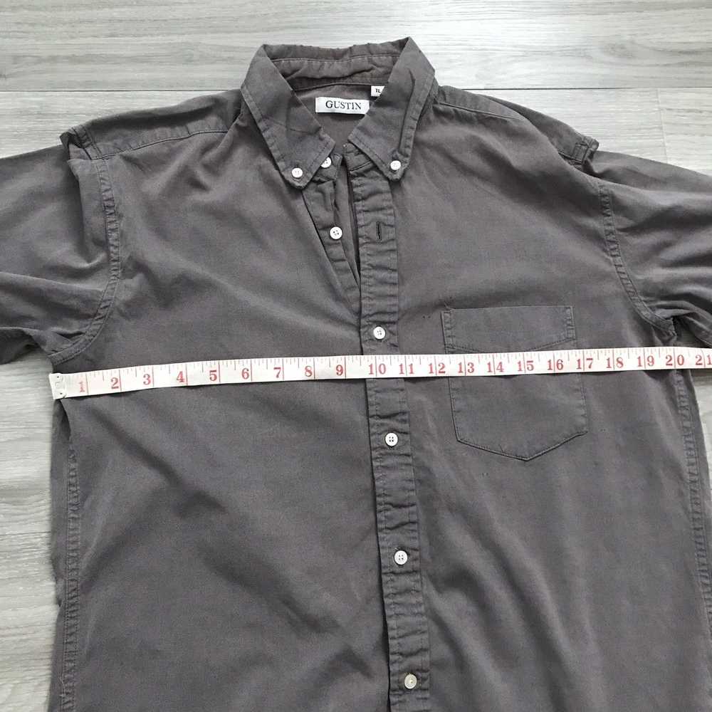 Gustin Gustin Shirt Gray Button Down Long Sleeve - image 7