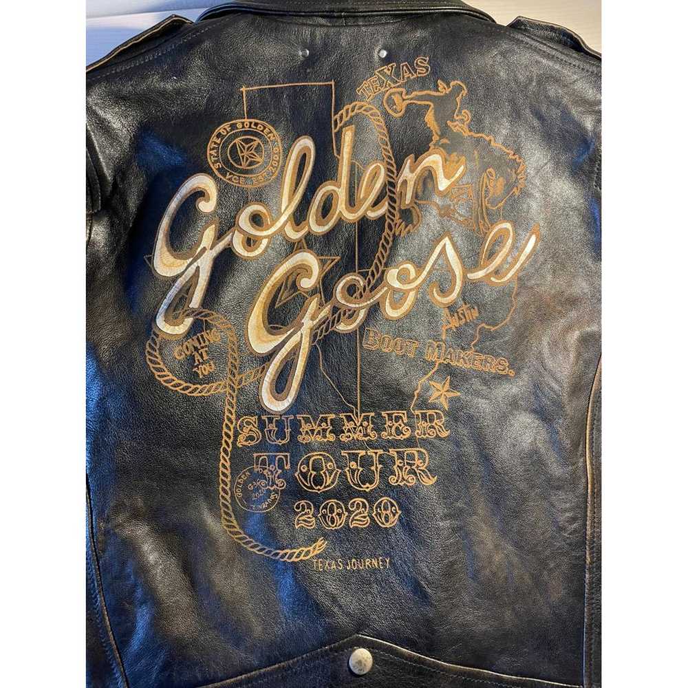 Golden Goose Leather biker jacket - image 7