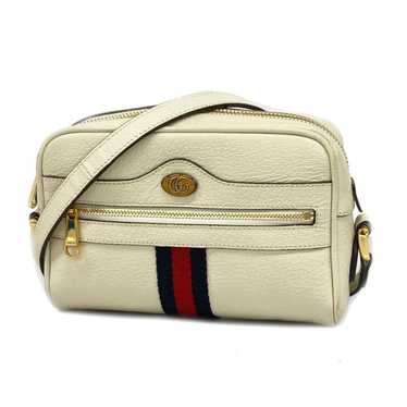 Gucci Sherry Beige Leather Shopper Bag (Pre-Owned)