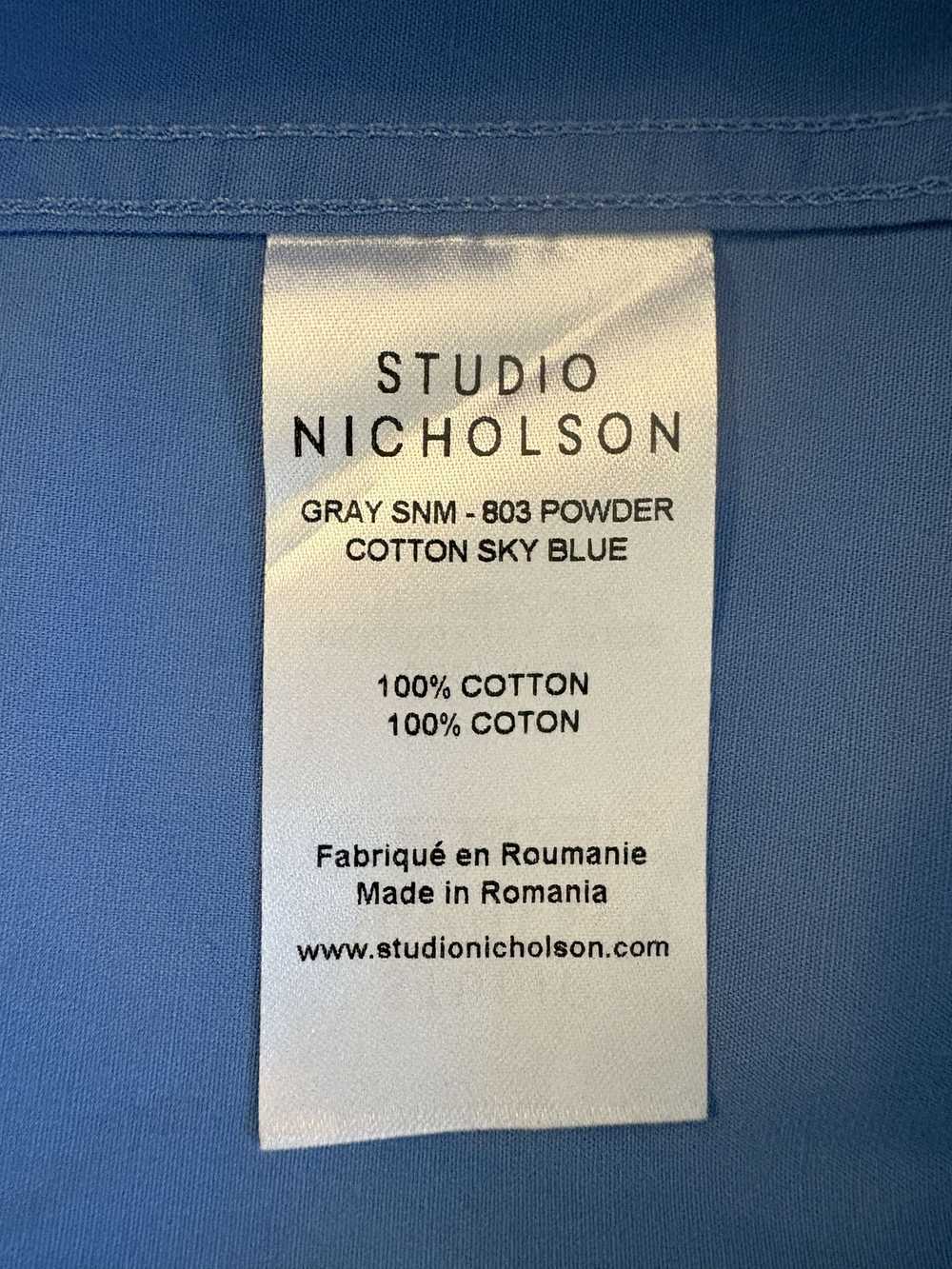 Studio Nicholson Powder Cotton Shirts (Sky Blue) - image 6