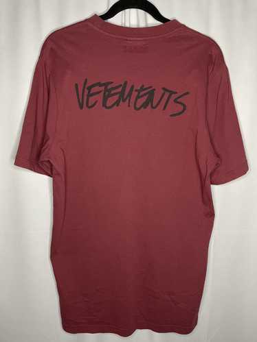 Vetements Vetements Script Logo Bordeaux T-Shirt