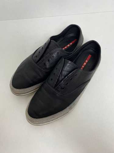 Prada PRADA Milano Slip On Leather Black Espadrill