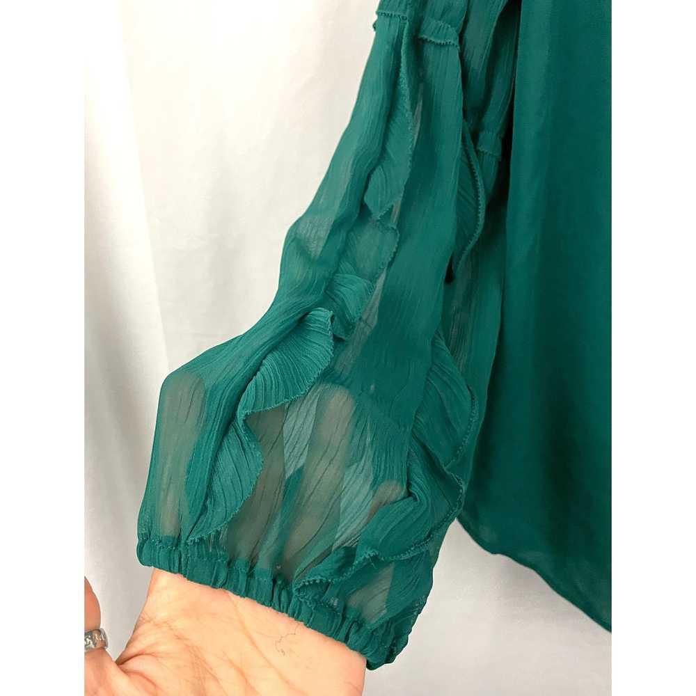 Worthington Worthington Forest Green Sheer Ruffle… - image 6