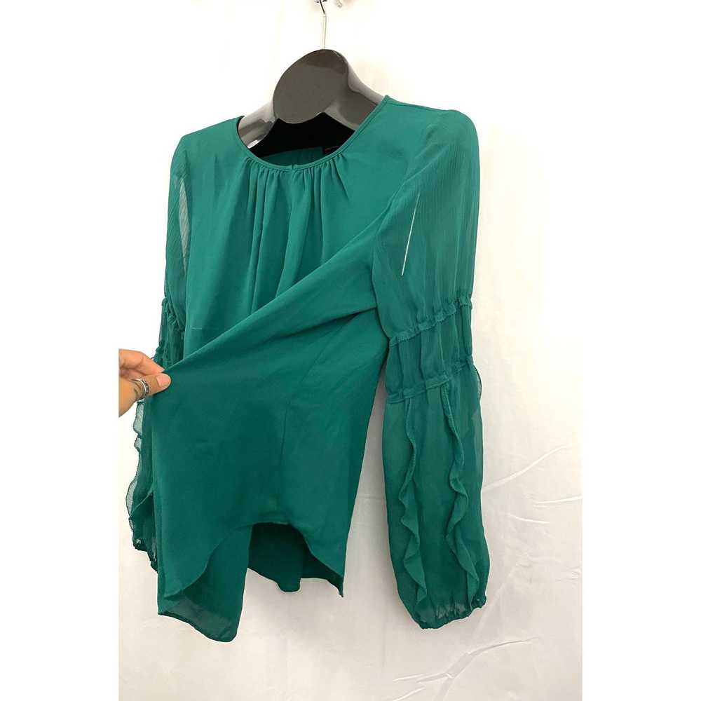 Worthington Worthington Forest Green Sheer Ruffle… - image 8