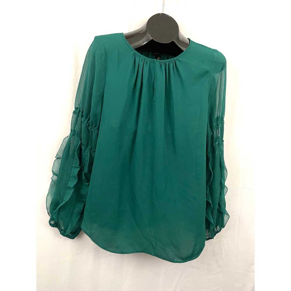 Worthington Worthington Forest Green Sheer Ruffle… - image 9