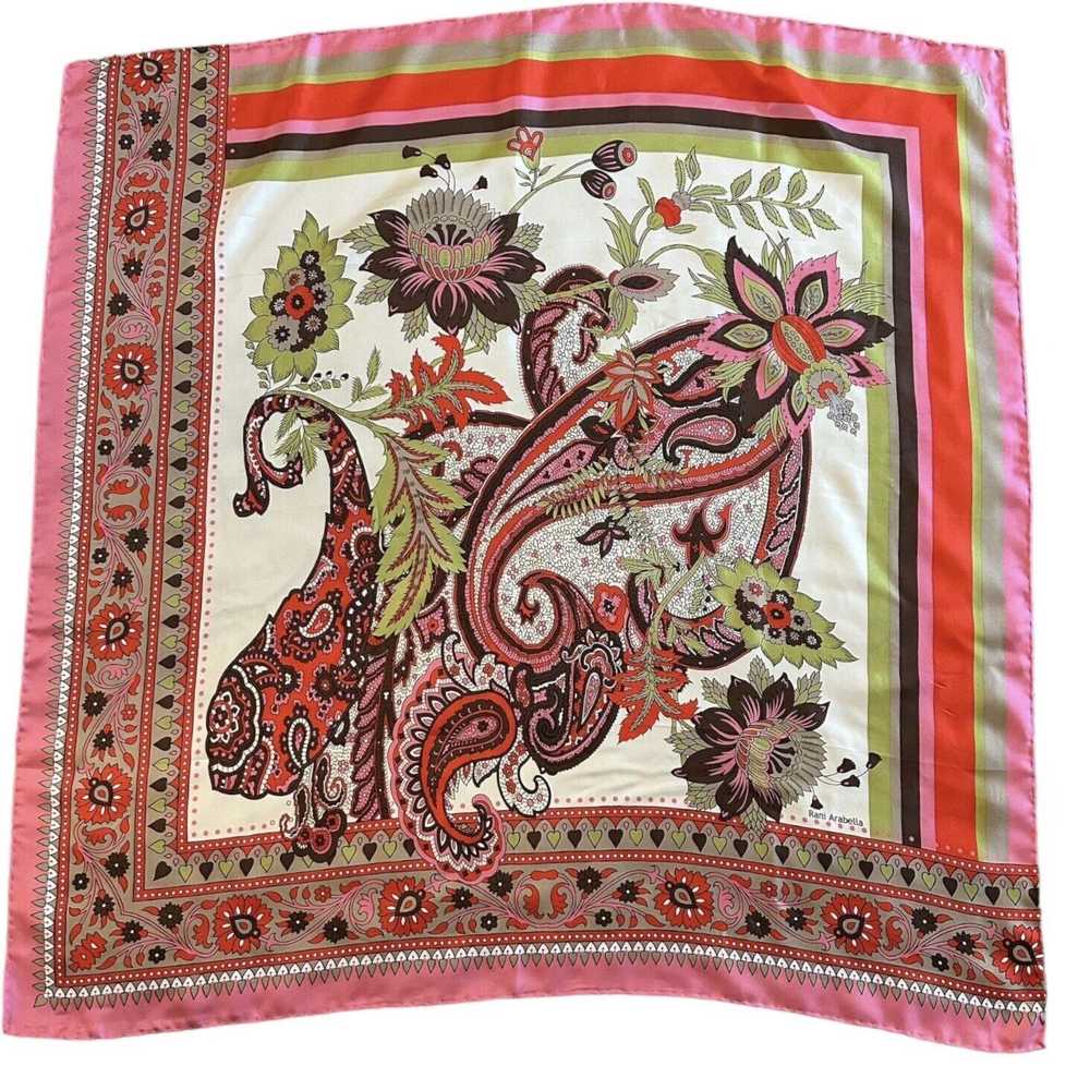 Unkwn RANI ARABELLA Red Pink Green Paisley Luxury… - image 1