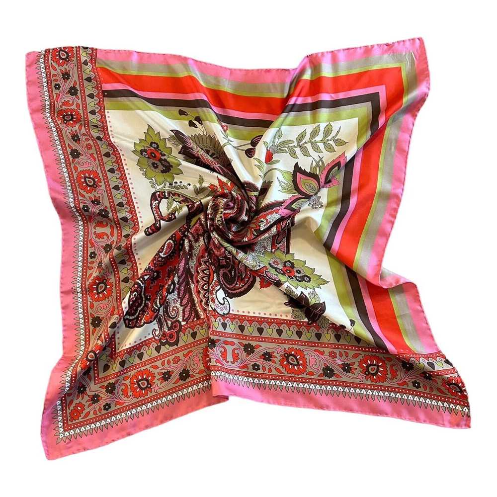 Unkwn RANI ARABELLA Red Pink Green Paisley Luxury… - image 2