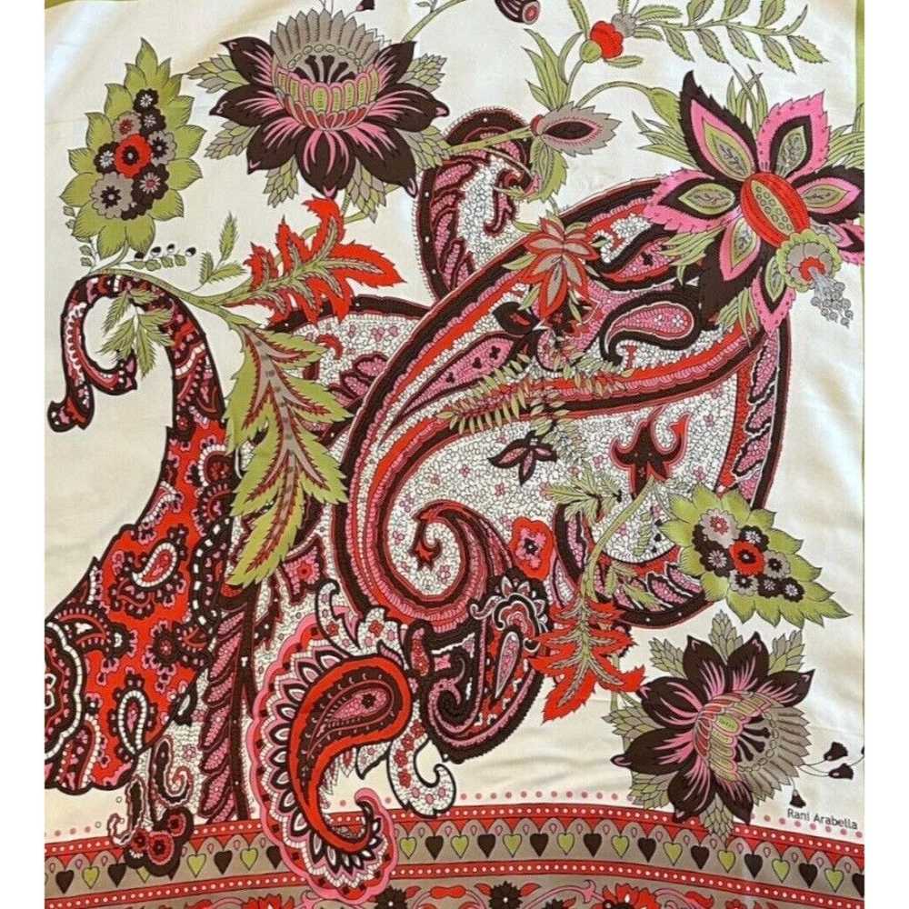 Unkwn RANI ARABELLA Red Pink Green Paisley Luxury… - image 5