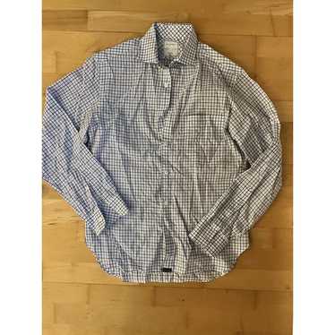 Billy Reid Billy Reid White Check Grid Button Down