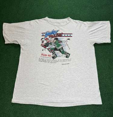 Vintage Vintage 90s Hockey Rules Caricature Cross… - image 1