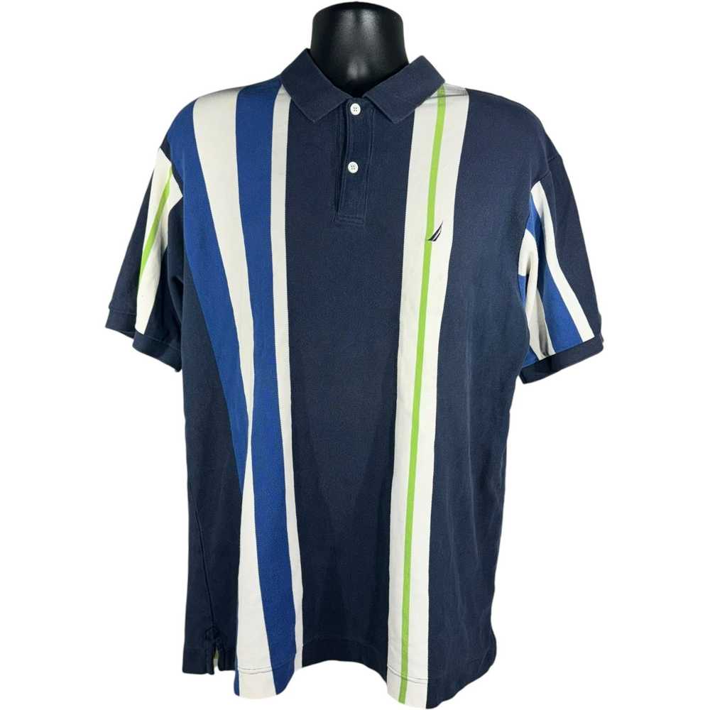 Nautica Nautica Vertical Stripes Short Sleeve Polo - image 1