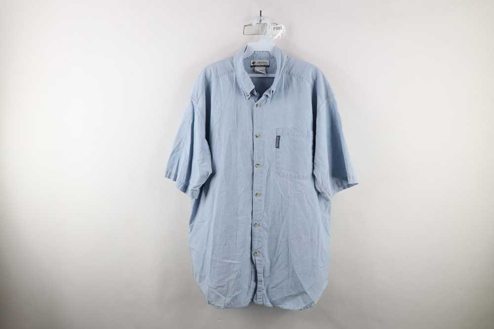 Columbia × Vintage Vtg 90s Columbia Out Denim Sho… - image 1