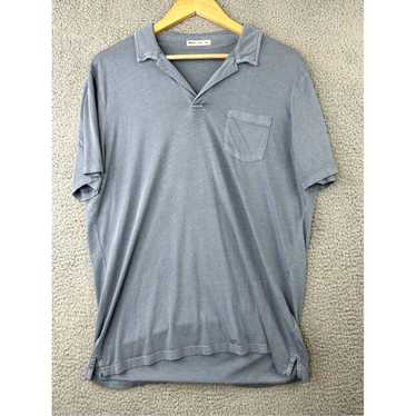 Marine Layer Authentic Blue Short Sleeve V Neck B… - image 1