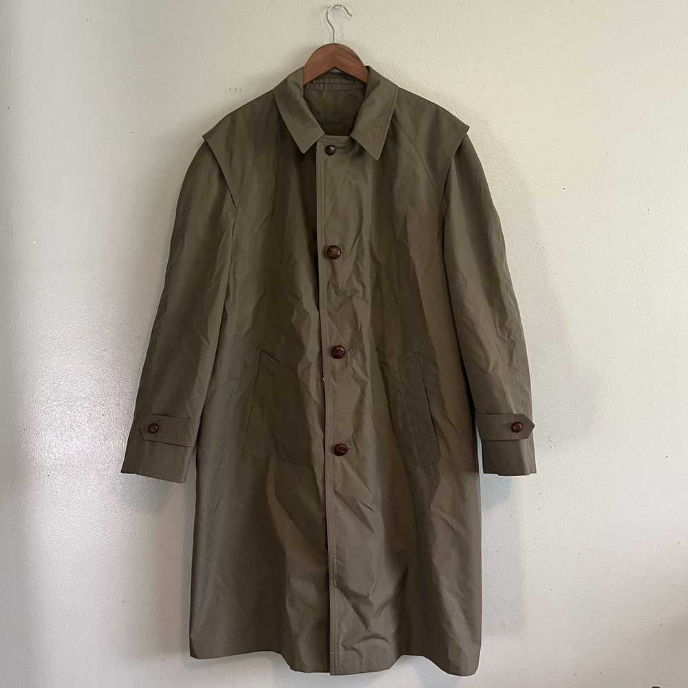 Military 90’s French Lined Trench Coat - image 1