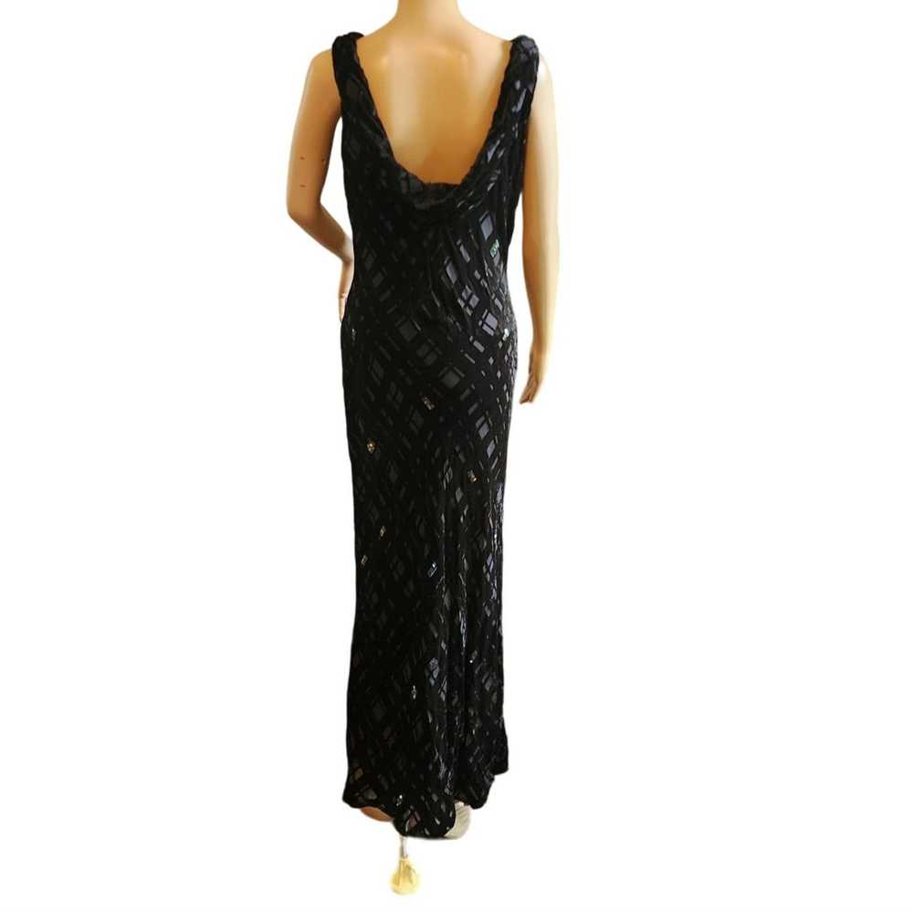 VTG Y2K Valerie Steven's 4 Black Burnout Velvet S… - image 3