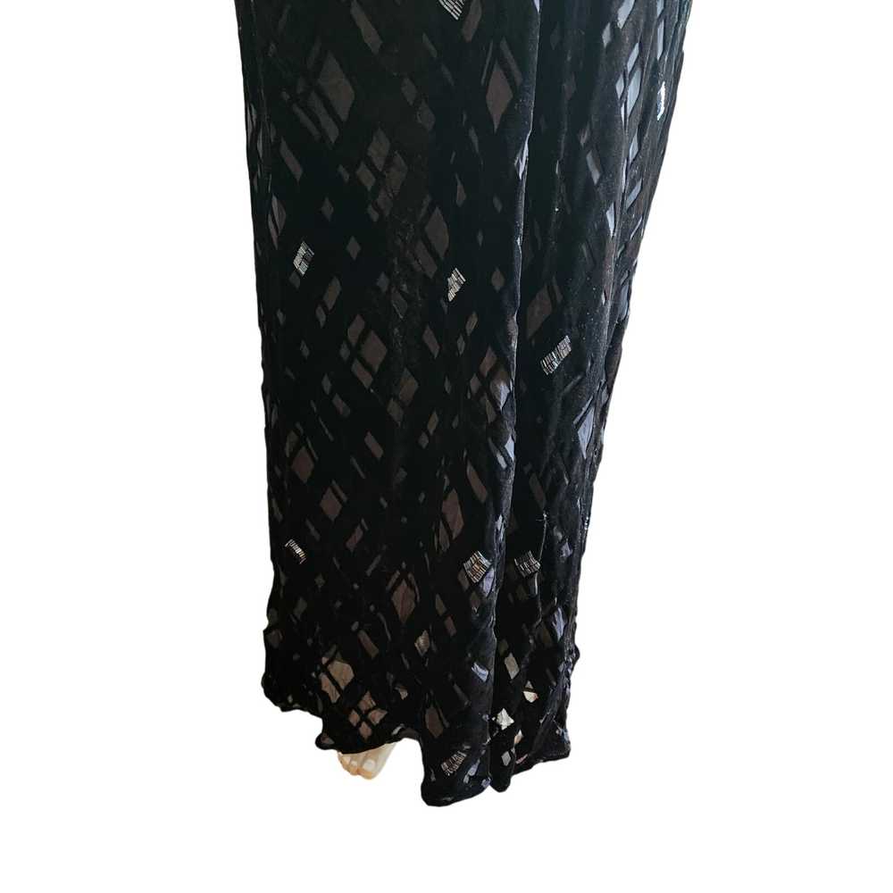 VTG Y2K Valerie Steven's 4 Black Burnout Velvet S… - image 8