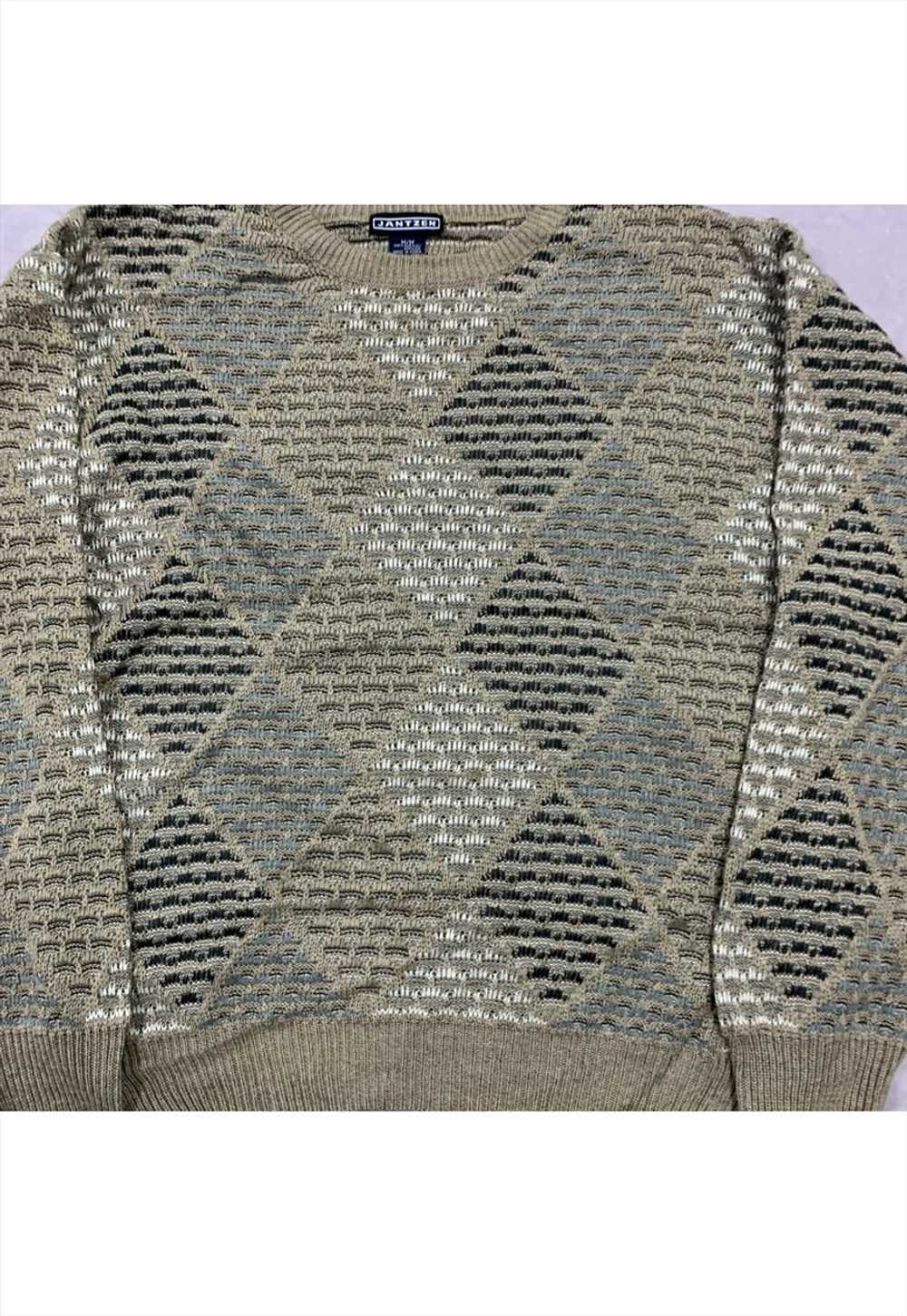 Vintage abstract knitted jumper Men's M - image 2