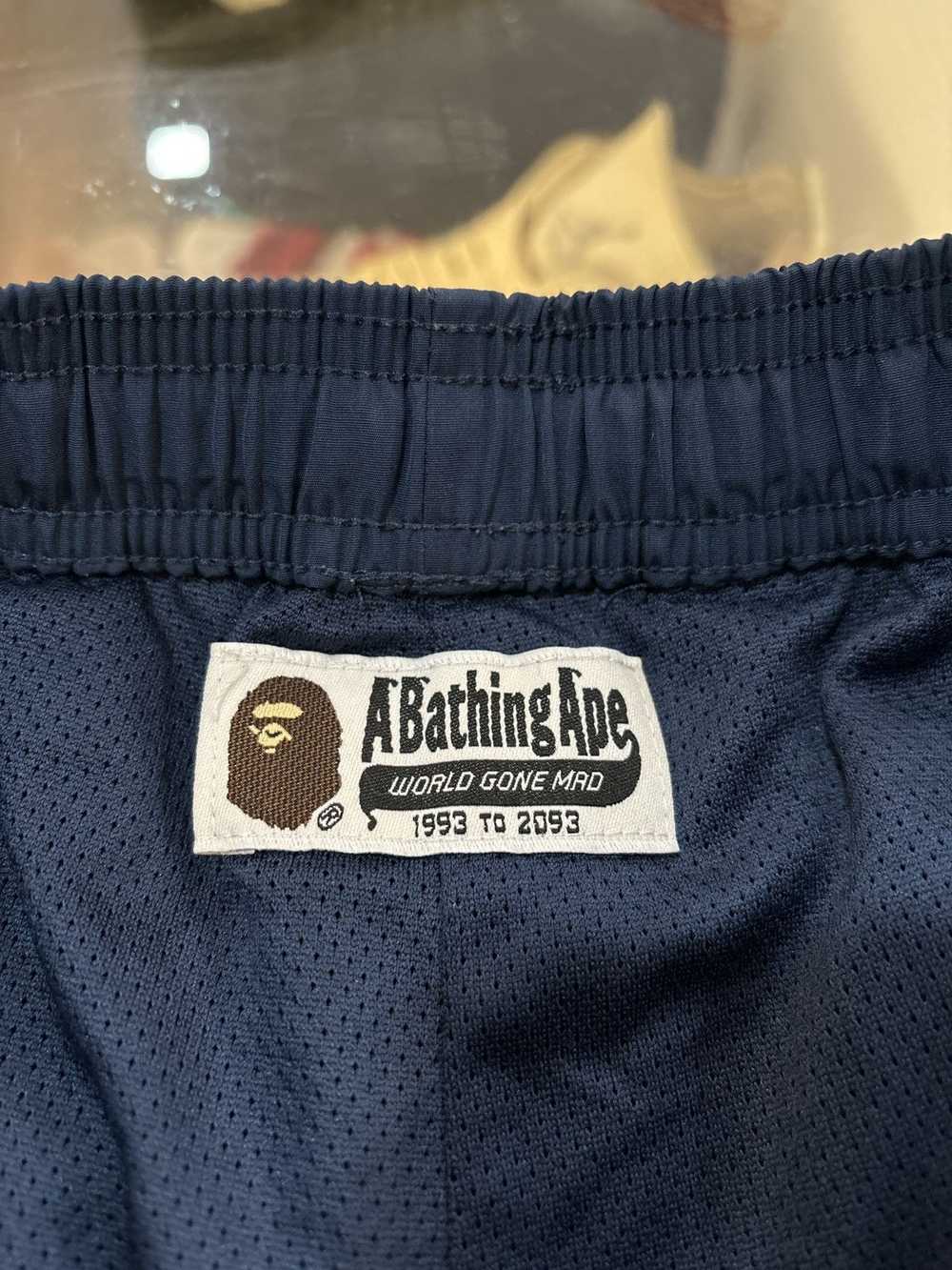 Bape Bape navy nylon shark shorts size XL used - image 2