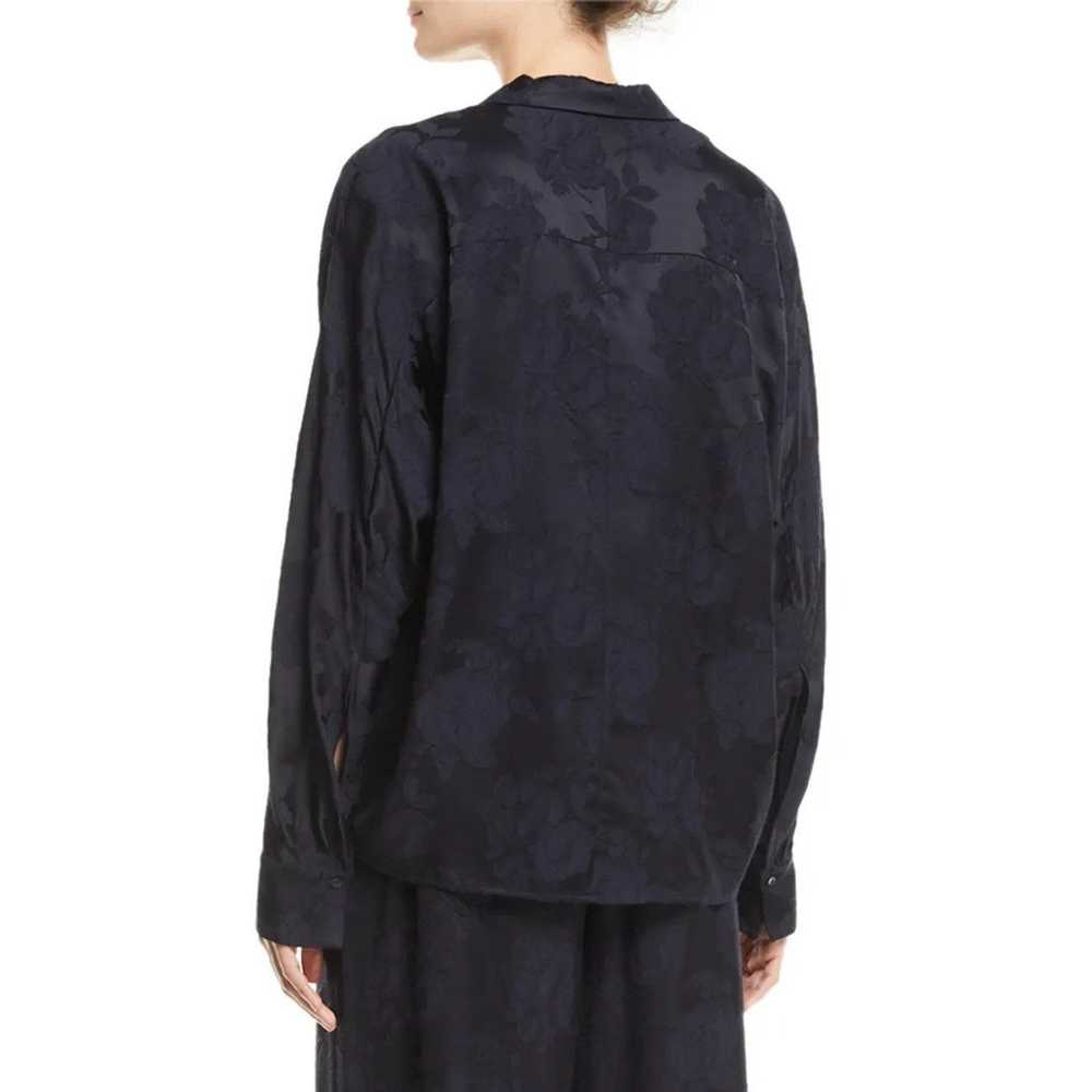 Vince Vince Floral Jacquard Popover Top Oversized… - image 2