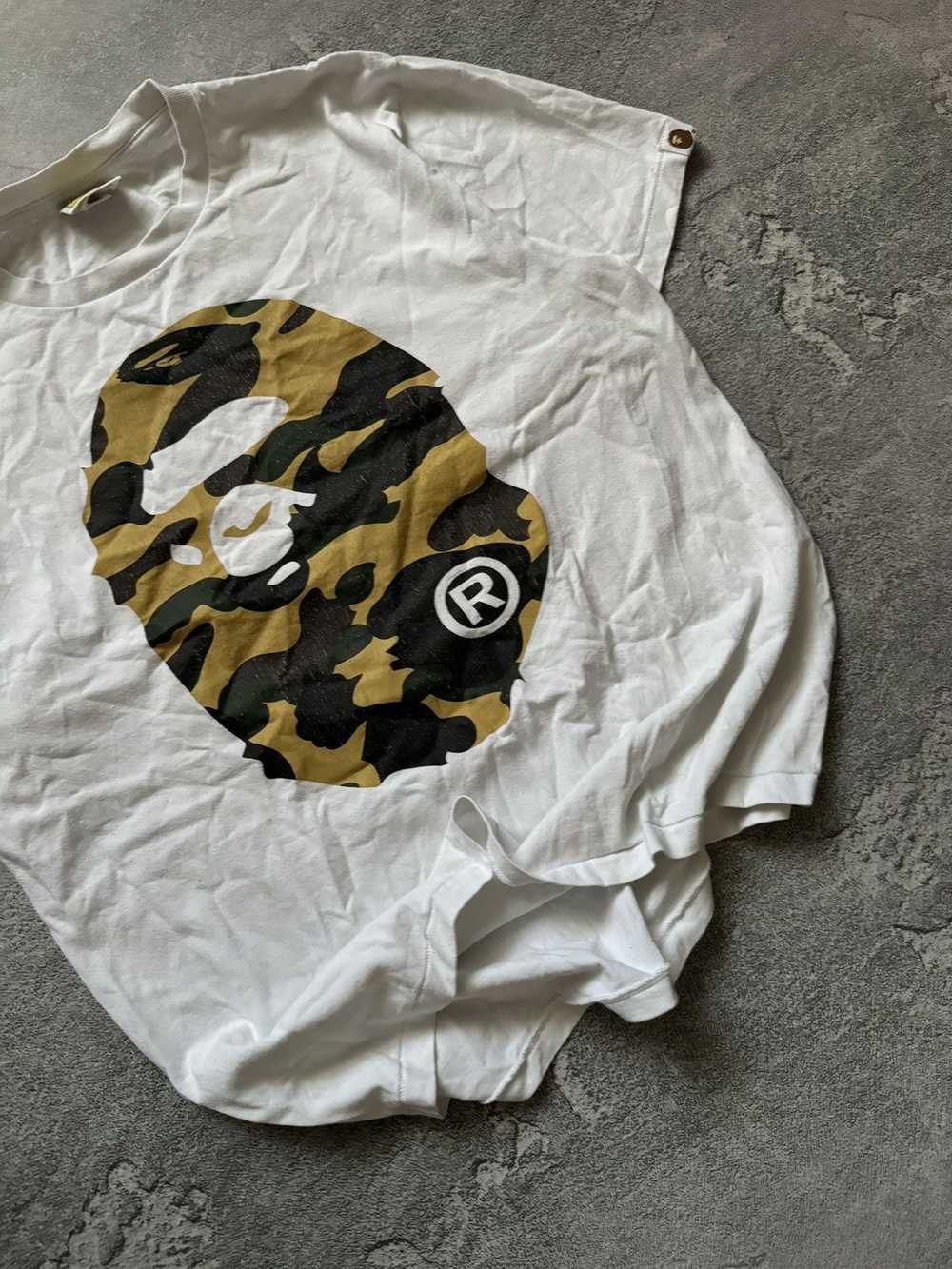 Bape Bape Big logo camouflage tee T-shirt polo Y2K - image 3