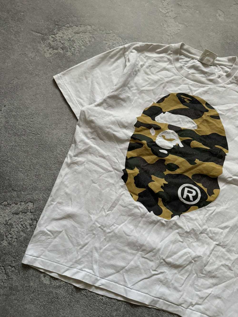 Bape Bape Big logo camouflage tee T-shirt polo Y2K - image 5