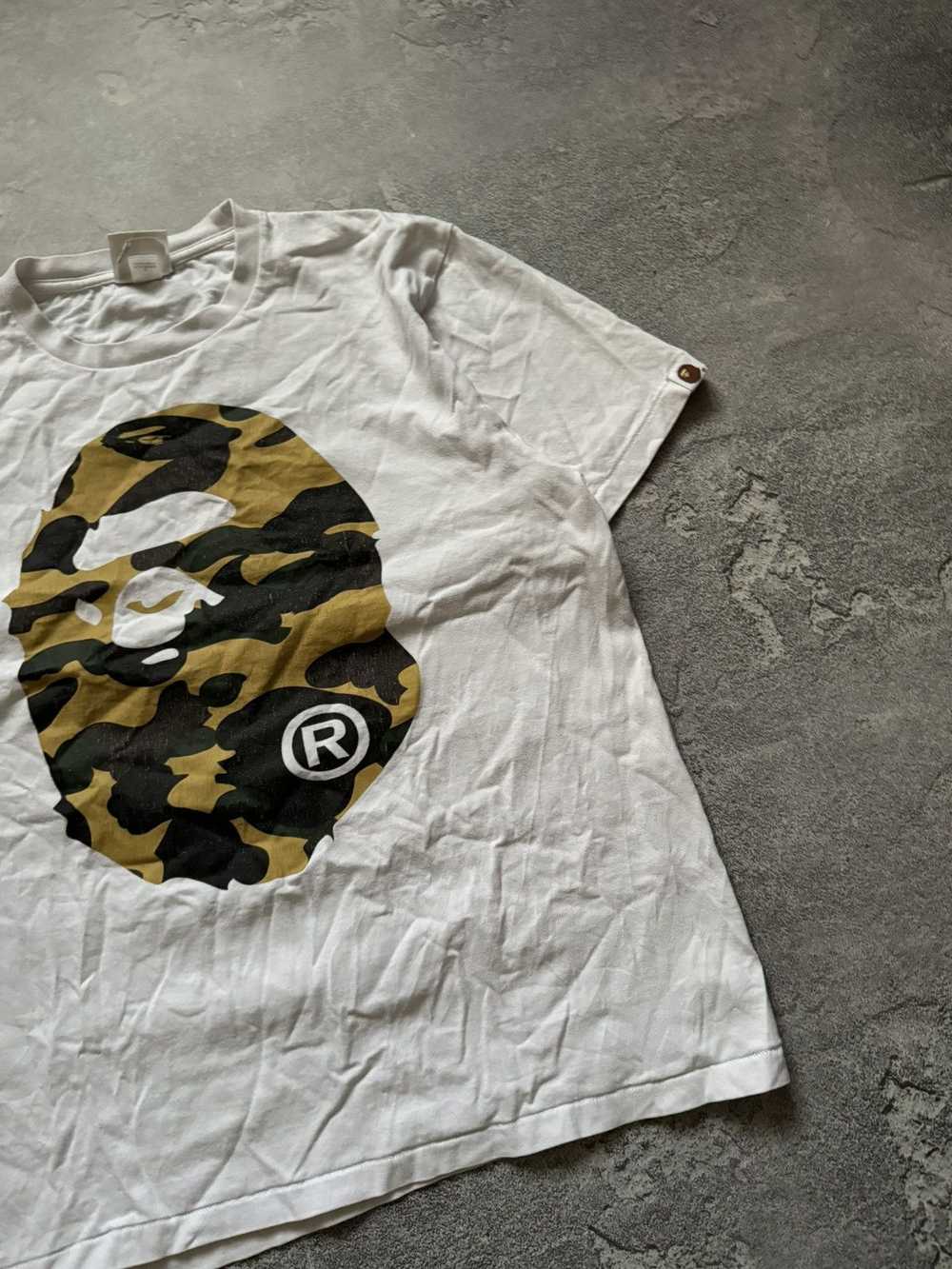 Bape Bape Big logo camouflage tee T-shirt polo Y2K - image 6