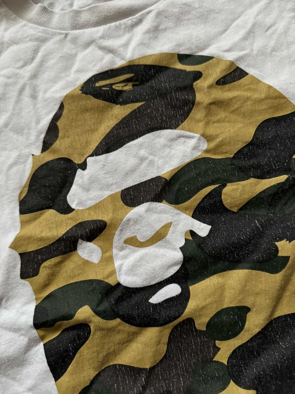 Bape Bape Big logo camouflage tee T-shirt polo Y2K - image 7