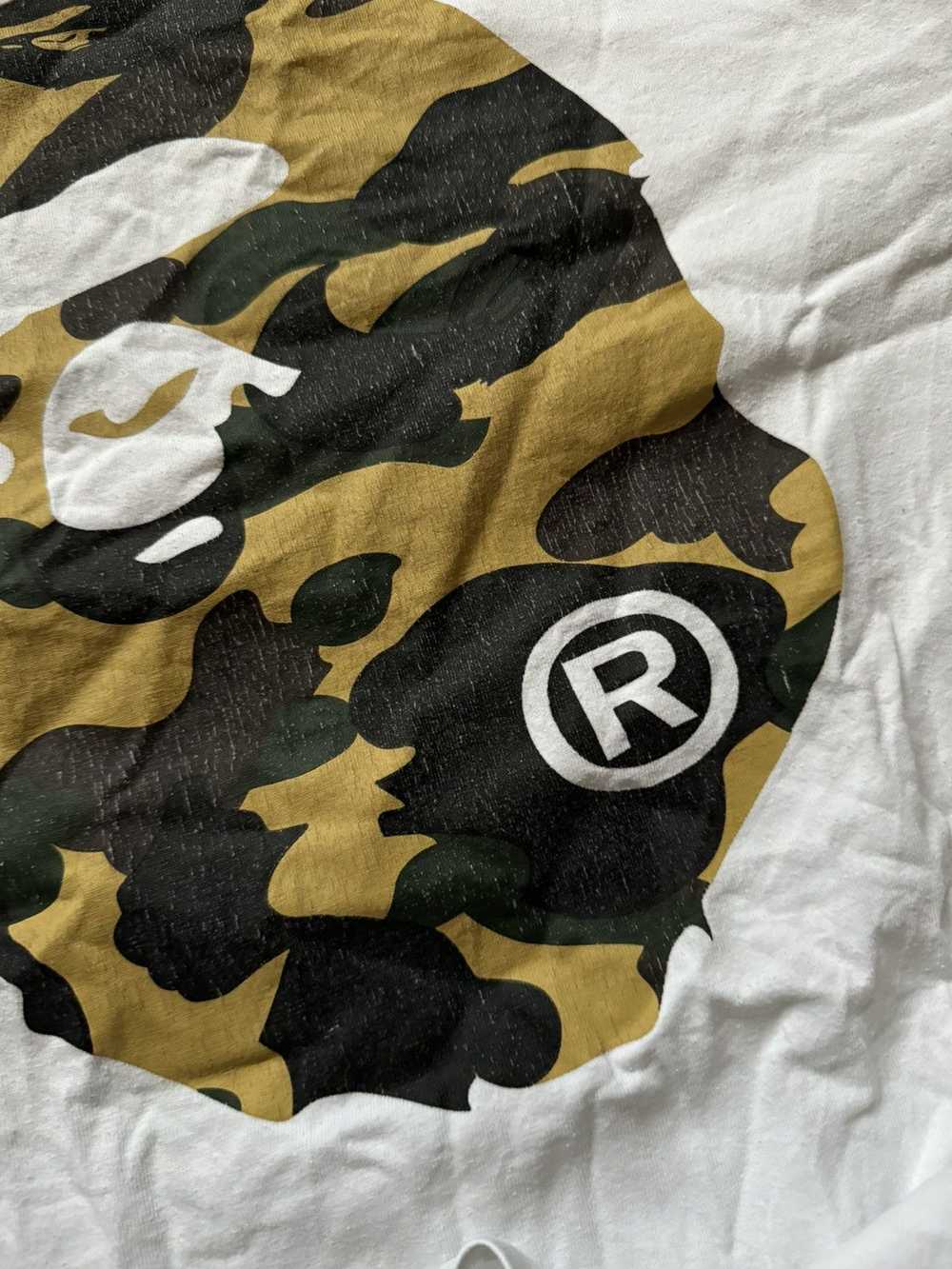 Bape Bape Big logo camouflage tee T-shirt polo Y2K - image 8