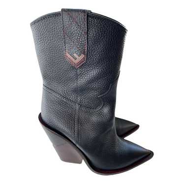 Fendi cowboy boots black online