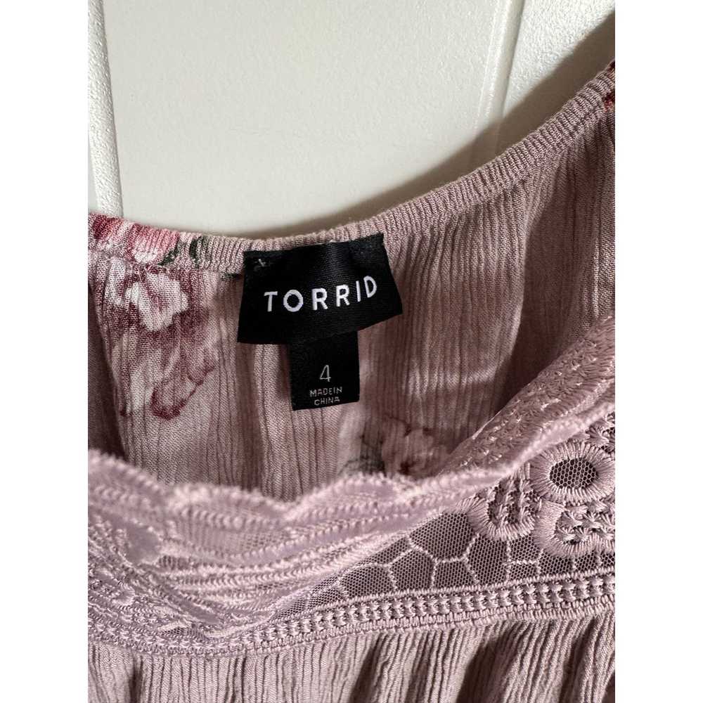 Other Torrid Womens Top Sz 4 4X 26 Lilac Purple F… - image 8