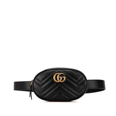 Black Gucci GG Marmont Matelasse Belt Bag