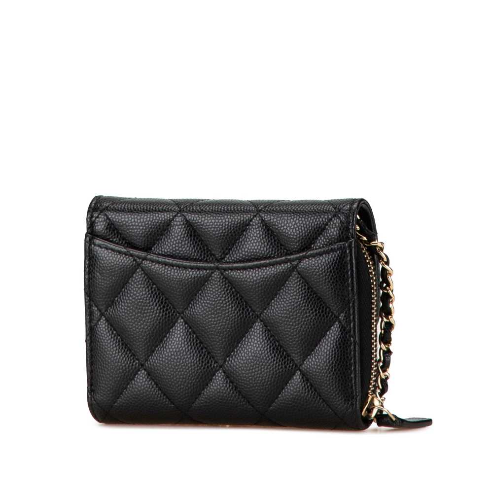 Black Chanel Classic Caviar Coin Pouch with Chain… - image 2