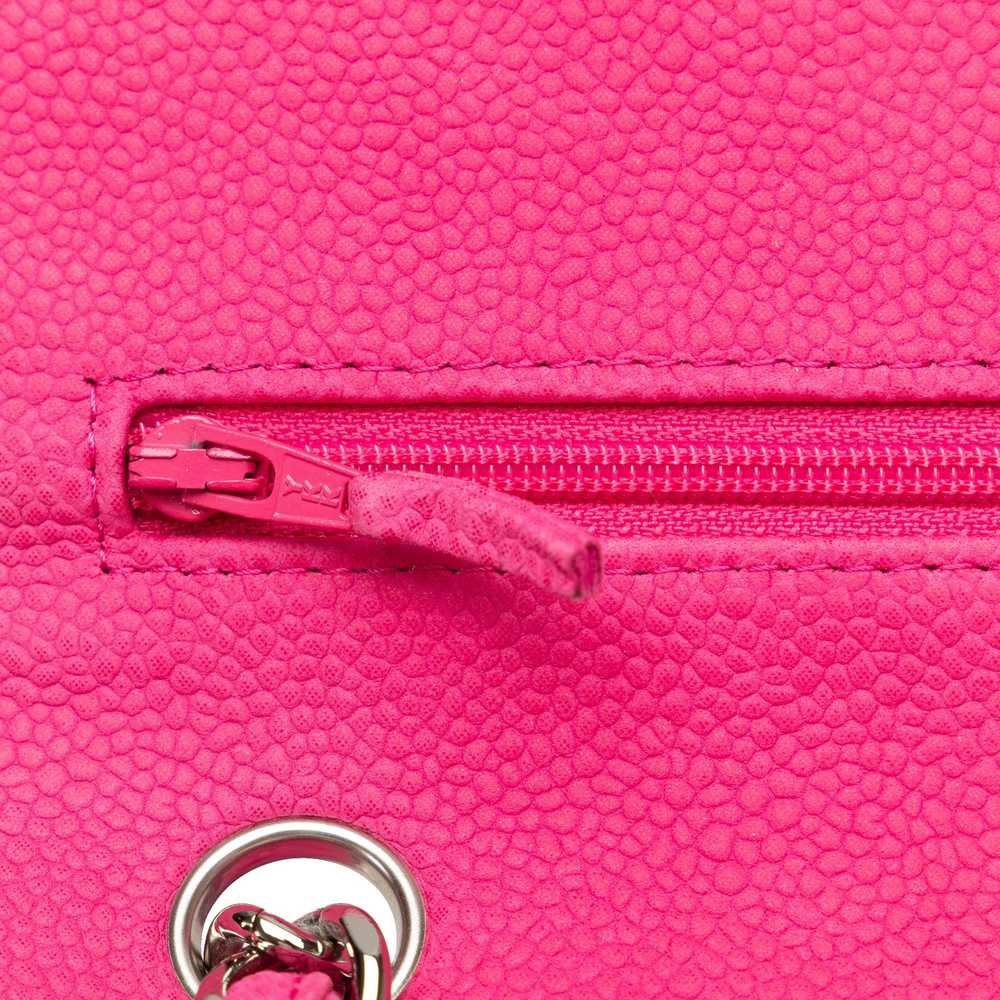 Hot Pink Chanel Jumbo Classic Caviar Double Flap … - image 10