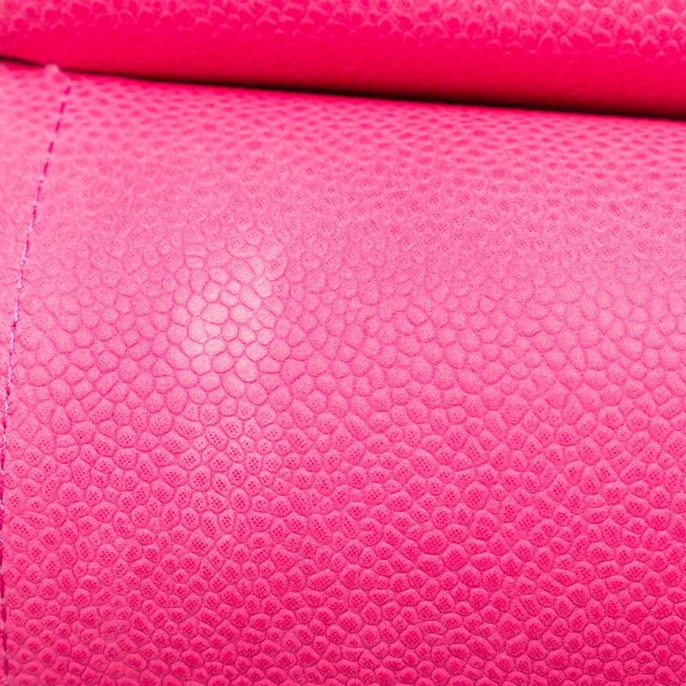 Hot Pink Chanel Jumbo Classic Caviar Double Flap … - image 8