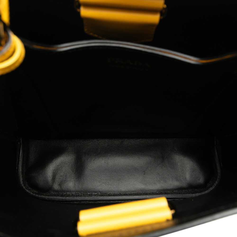 Yellow Prada Medium Saffiano Cuir Panier Satchel - image 5