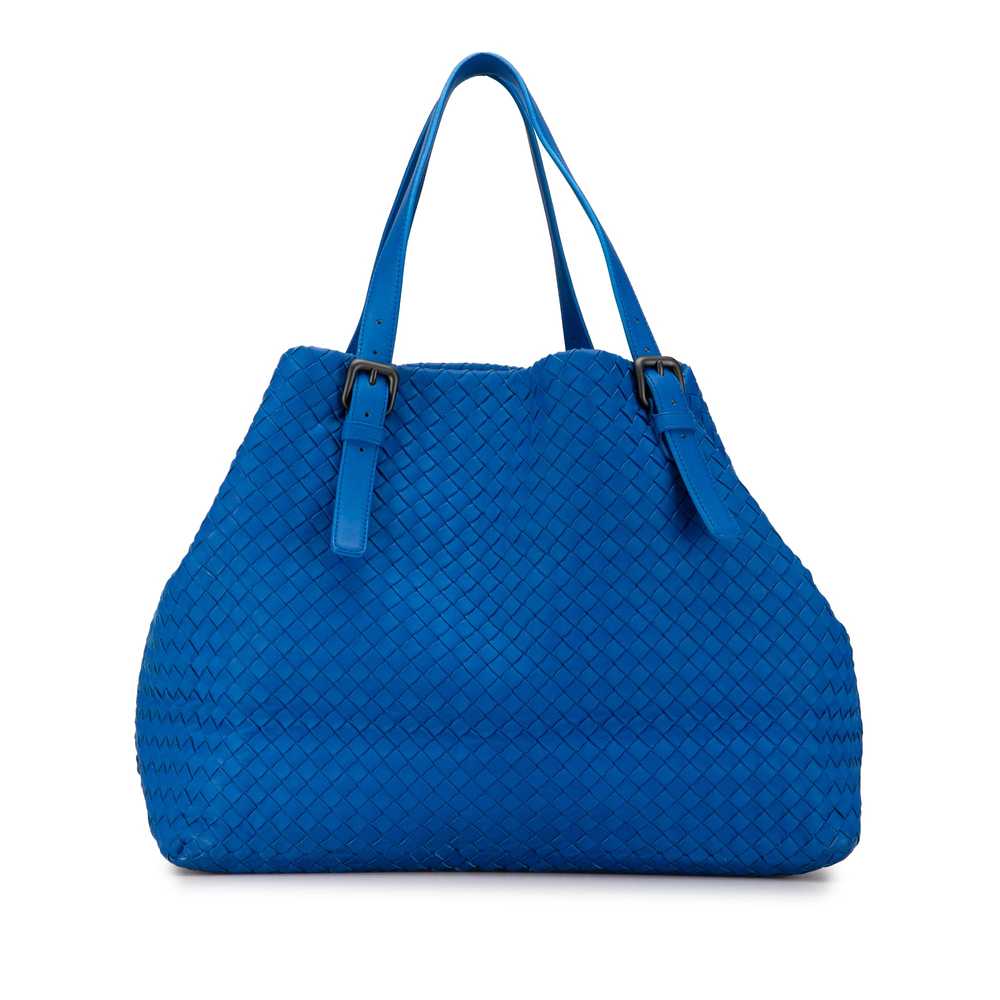 Blue Bottega Veneta Large Intrecciato Cesta Tote … - image 1