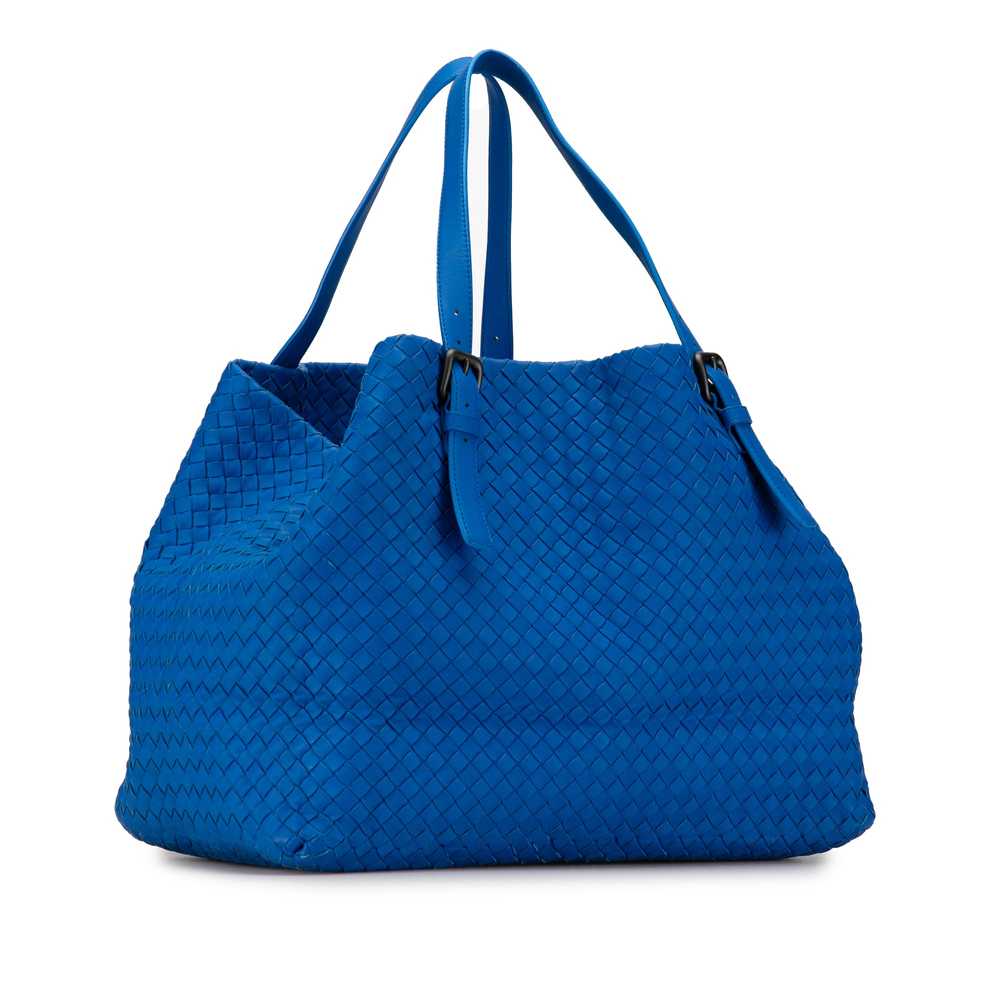 Blue Bottega Veneta Large Intrecciato Cesta Tote … - image 2