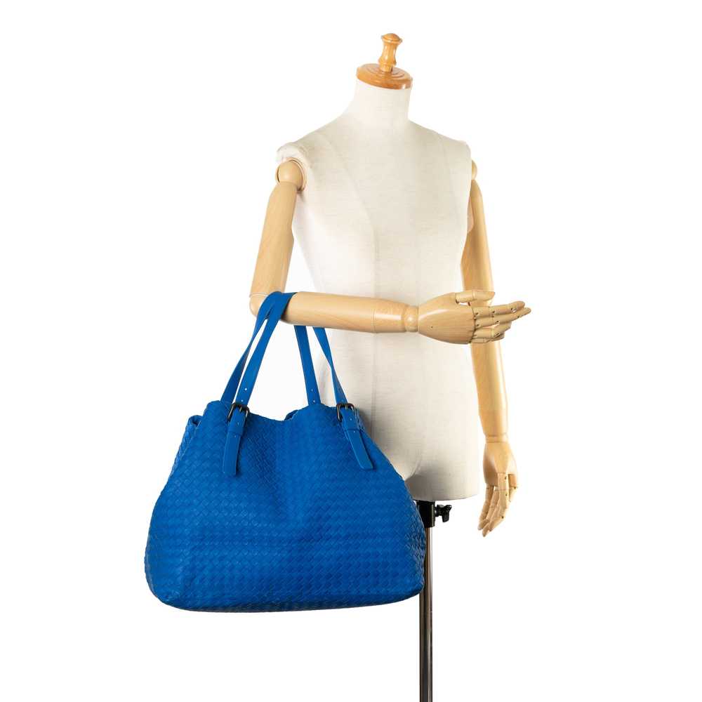 Blue Bottega Veneta Large Intrecciato Cesta Tote … - image 9