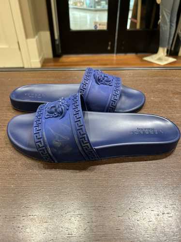 Versace Versace Rubber Pool Slide Navy