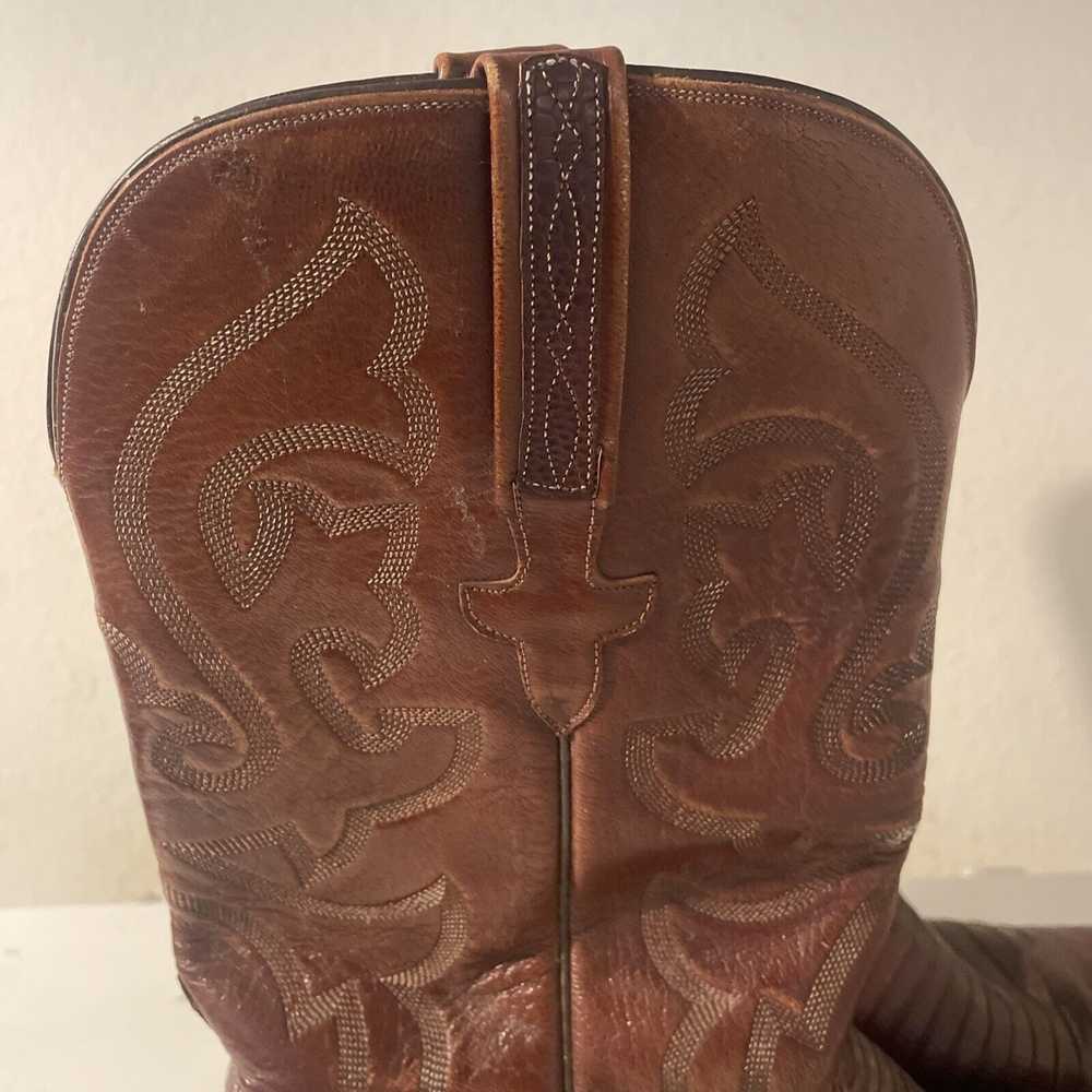 Lucchese LUCCHESE Cognac Brown Western Lizard Boo… - image 2