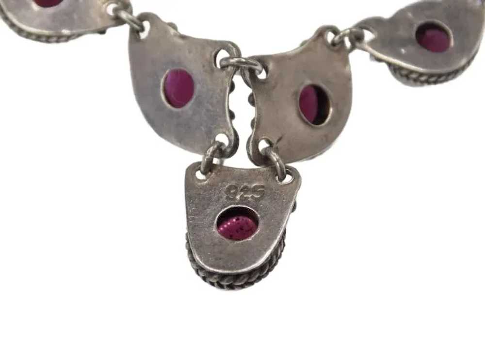 Gorgeous Garnet Sterling Necklace - image 2